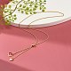 Heart Lariat Necklace for Girl Women NJEW-JN03710-2