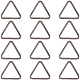 12 pz anelli di collegamento in ferro triangolari&nbsp;IFIN-CP0002-96B-6