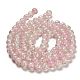 Pink & Clear Crackle Glass Round Beads Strands X-CCG-Q002-10mm-01-4