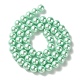 Fili di perle rotonde di perle di vetro tinto ecologico HY-A002-8mm-RB034-2