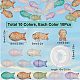 Sunnyclue 1 boîte de 100 perles de poisson en vrac en verre transparent GLAA-SC0001-76-2