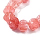 Chapelets de perles en verre de quartz de cerise G-K335-02E-3