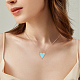Anattasoul 3 pièces 3 couleurs collier pendentif coeur strass NJEW-AN0001-69-5