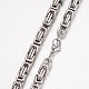 201 Stainless Steel Byzantine Chain Necklaces X-NJEW-K062-01P-6mm-2