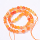 Dyed Natural Agate Round Bead Strands G-L377-38-6mm-2