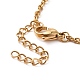 Placage ionique (ip) 304 bracelet à maillons croisés en acier inoxydable avec breloques en perles de verre pour femme STAS-E154-09G-3