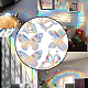 Pegatinas de ventana de vidrio electrostático de plástico con prisma de arco iris DIY-WH0502-28-5