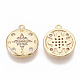 Brass Micro Pave Cubic Zirconia Charms ZIRC-T011-02G-NF-2