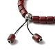 Bracciale elasticizzato con perline in legno cerato per uomo donna BJEW-JB06776-5