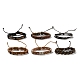 Set di braccialetti con cordino in similpelle intrecciato regolabile da 6 pz in 6 stili con cordino cerato da uomo BJEW-F458-10-2