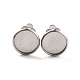 316 Stainless Steel Clip-on Earring Findings STAS-I187-02C-P-2