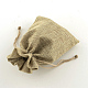 黄麻布製梱包袋ポーチ  巾着袋  バリーウッド  18x13cm ABAG-TA0001-05-2