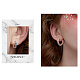 Boucles d'oreilles créoles en argent sterling plaqué rhodium Shegrace 925 JE839A-4