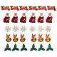 クリスマスのテーマのプラスチック製の家のディスプレイの装飾  ミックスカラー  30個/箱 sgAJEW-SZ0001-14-1