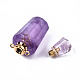 Faceted Natural Amethyst Pendants G-T131-14F-4