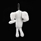Cartoon PP Cotton Plush Simulation Soft Stuffed Animal Toy Rabbit Pendants Decorations HJEW-K043-04-6