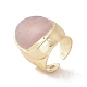 Открытое кольцо-манжета неправильной овальной формы с драгоценными камнями RJEW-I082-11G-5