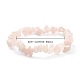 Chips de cuarzo rosa se extienden pulseras BJEW-JB01308-01-4