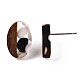 Resin & Walnut Wood Stud Earring Findings MAK-N032-004A-E01-4