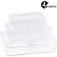 BENECREAT 18 Pack 2.5x1.73x0.78 Rectangle Clear Plastic Bead Storage Containers Box Case with lid for Earplugs CON-BC0006-04-6