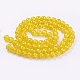 1Strand Gold Transparent Crackle Glass Round Beads Strands X-CCG-Q001-10mm-10-2