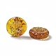 Perles acryliques entrelacées de métal doré OACR-H019-07-2