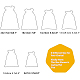 Benecreat黄麻布包装ポーチ巾着袋  ミックスカラー  12x9cm  12個/カラー  24個/セット ABAG-BC0001-06-6
