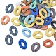 Opaque Spray Painted Acrylic Linking Rings OACR-T024-01-I-2