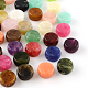 Cuentas redondas de imitación de piedras preciosas de acrílico X-OACR-R050-M-1