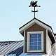Superdant クマの森 鉄風見鶏 風見鶏 屋根 庭の方向標識 鍛造風見鶏 屋根マウント 庭の屋外 農家の庭の装飾 AJEW-WH0265-020-4