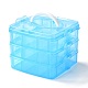 Прямоугольный портативный пластиковый съемный ящик для хранения из полипропилена CON-D007-02E-2
