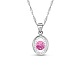 Tinysand chic 925 colliers à pendentif ovale en argent sterling cz TS-N285-R-1