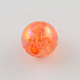 Bubblegum AB Color Transparent Crackle Acrylic Round Beads CACR-R011-12mm-14-1