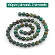 Gomakerer 2 rangs de perles de turquoise africaine naturelle (jaspe) G-GO0007-09-3