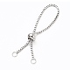 Adjustable 316 Surgical Stainless Steel Box Chain Slider Ring Making AJEW-JB00775-01-2