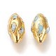 Golden Plated Brass Beads X-G-P439-A01-2