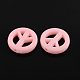Peace Sign Solid Color Opaque Acrylic Beads SACR-S037-M10-2