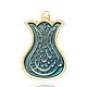 Plaqué or pendentifs en alliage d'émail ENAM-F043-01G-1