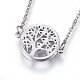 304 Stainless Steel Pendant Necklaces NJEW-L146-04P-2