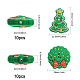 Chgcraft 20 Stück 2 Stile Weihnachtsglocke Baumform Silikonperlen für DIY Halsketten Armband Schlüsselanhänger Herstellung handgemachtes Kunsthandwerk SIL-CA0001-71-2