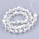 Chapelets de perles en verre électroplaqué X-EGLA-Q118-6mm-B17-2