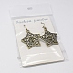 Antique Star Dangle Earrings EJEW-JE00399-08-3