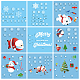 GORGECRAFT 9 Sheets 180PCS Christmas Window Clings Staic Snowflake Santa Claus Deer Snow Tree Window Glass Stickers Glass Decals for Non Adhesive Prismatic Vinyl Film for Sliding Doors Windows Glass DIY-WH0326-26-3