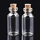 ガラスの瓶のガラスボトルは、コンテナをビーズ  コルク栓付き  ウィッシングボトル  透明  40x18mm  穴：7mm  容量：10ml（0.34液量オンス） AJEW-S074-01E-1