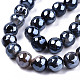 Electroplate Natural Agate Beads Strands G-T131-54A-3