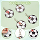 Porte-clés pendentif en acrylique et alliage émaillé imprimé sur le thème du football KEYC-AB00046-4