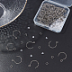 DICOSMETIC 100Pcs Stainless Steel Earring Hooks Kit 100Pcs Jump Rings and 100Pcs Plastic Ear Nuts Earring Making Supplies for Jewelry Making DIY-DC0001-37-5