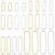 Benecreat 24 pieza real chapado en oro de 24 quilates y 925 anillos de unión de latón chapado en plata KK-BC0009-50-1