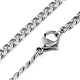 304 collar de cadena de eslabones cubanos de acero inoxidable para hombres y mujeres NJEW-C013-02P-3