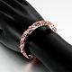 Rose Gold Plated Filigree Brass Cubic Zirconia Hollow Bangles BJEW-BB05661-RG-5